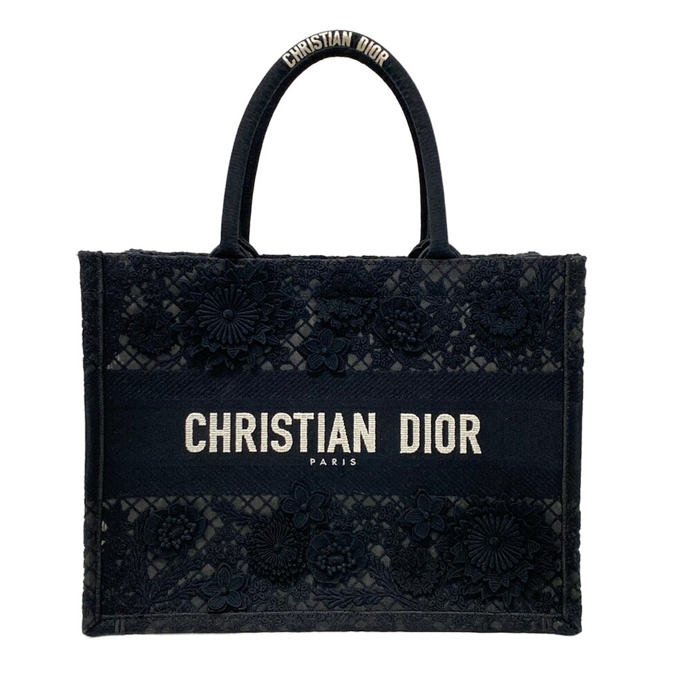Christian Dior Book Tote Medium Bag / Old Small Tote Bag M1296ZEAX_M911 Black